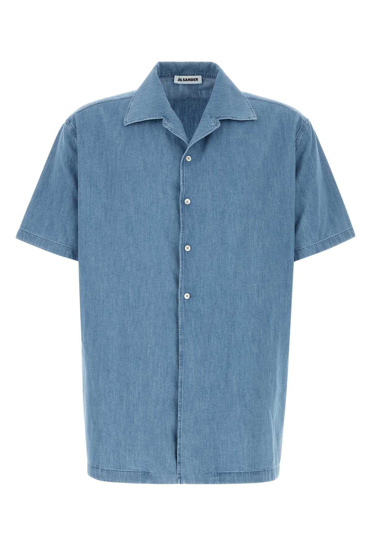 Jil Sander Cotton Denim Shirt — Blue