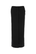 Herno Laminar Polyester-Cotton Pencil Skirt — Black