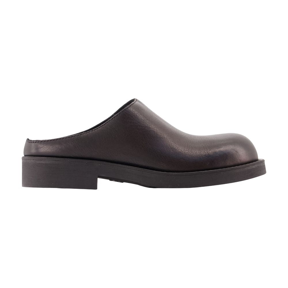 MM6 Maison Margiela Calfskin Leather Mule — Black