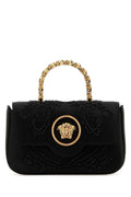 Versace Beaded Medusa Shoulder Bag — Black