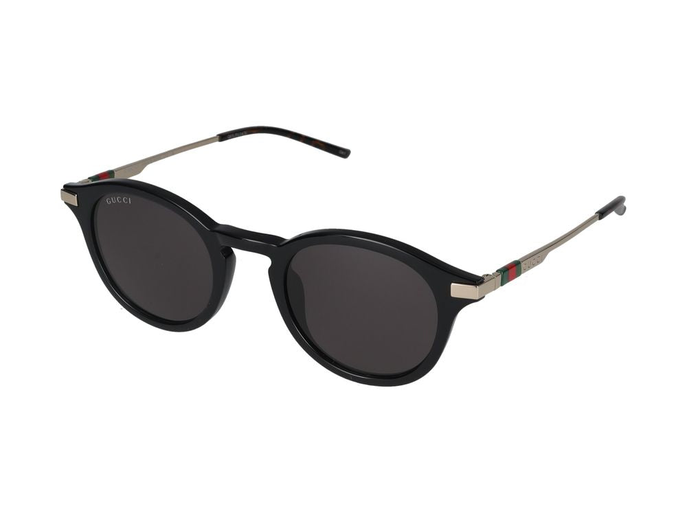 Gucci GG1890S Acetate Round Sunglasses — Black