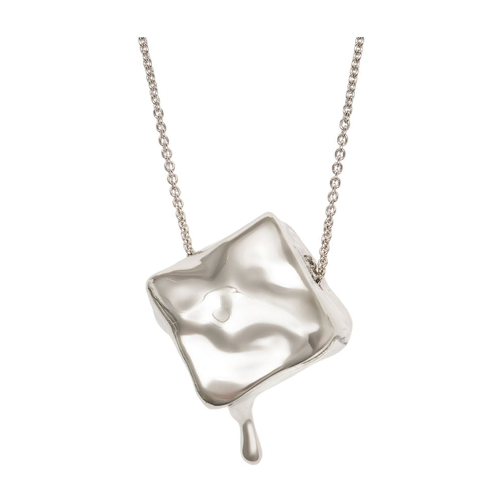 Rabanne Sculptural Metal Necklace — Silver