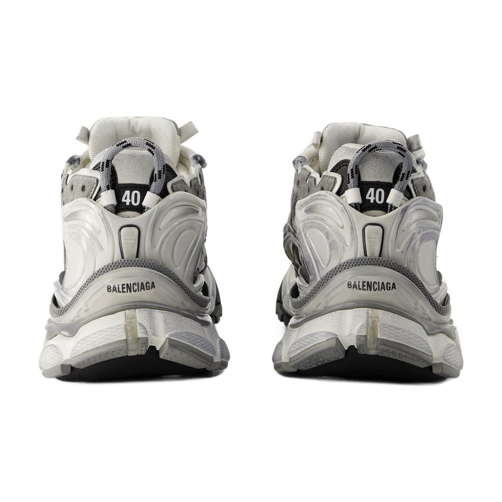 Balenciaga Nylon and Plastic Runner Sneaker — Gray