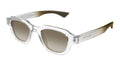 Saint Laurent SL Crystal-Frame Gradient-Lens Sunglasses — Crystal
