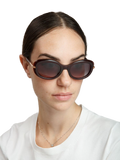 Furla SFU984 Oversized Acetate Sunglasses — Burgundy