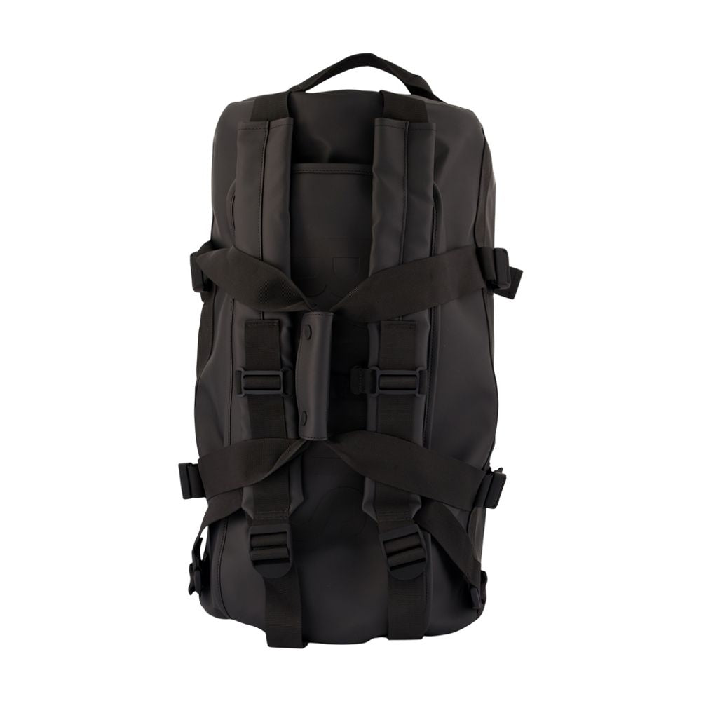 Rains Convertible Backpack Straps Duffel Bag — Black
