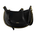 Isabel Marant Gold Studded Calfskin Shoulder Bag — Black