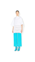 Maison AlaïA Poplin Color-Block Dress — White