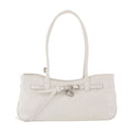 Margesherwood Cowhide Leather Shoulder Bag — White