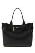 Tom Ford Bow-Embellished Leather Shoulder Bag — Black