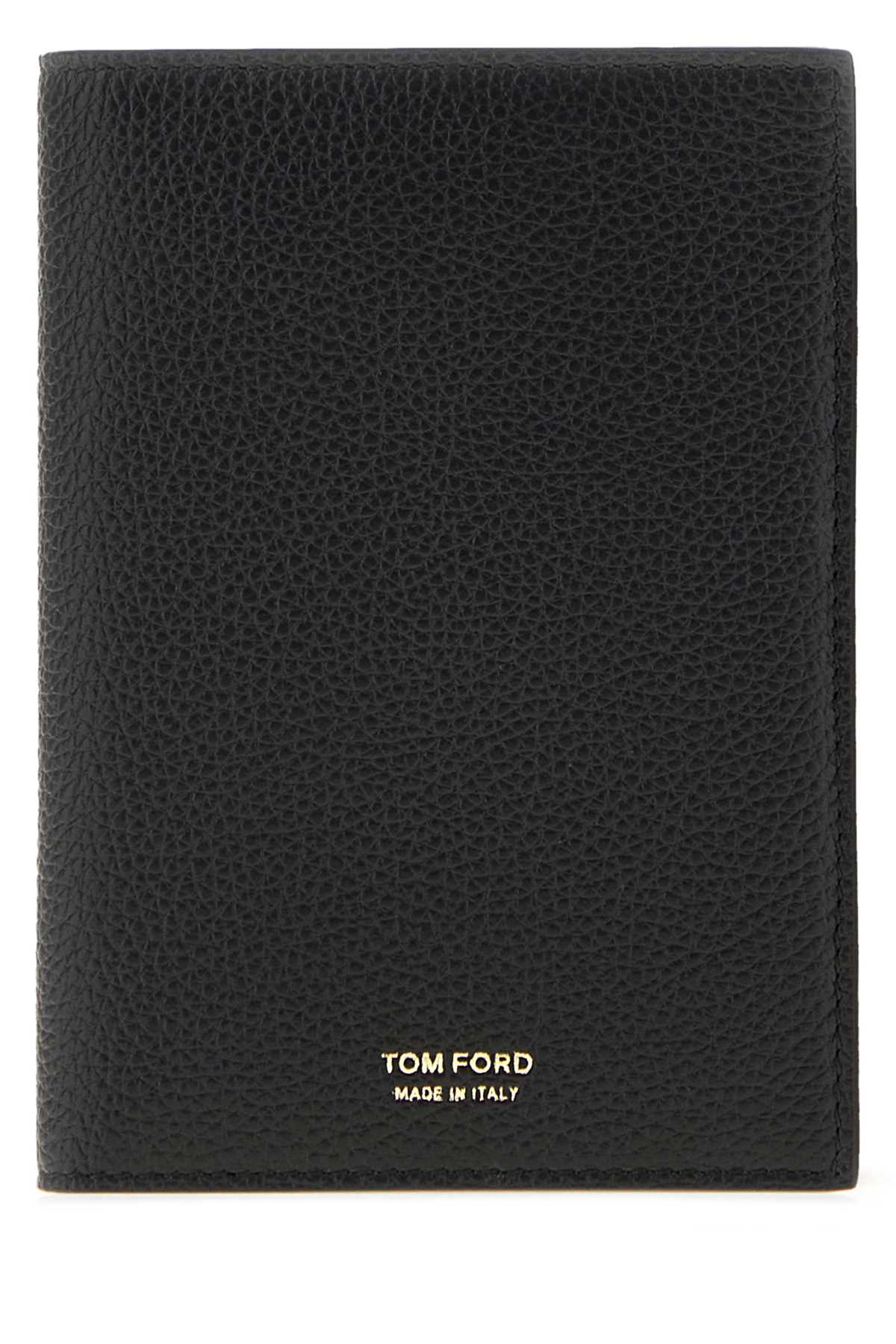 Tom Ford Pebbled Leather Wallet — Black
