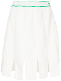 Bottega Veneta Squared-Frill Trim Knitted Skirt — White