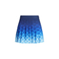 Casablanca Orchid Monogram Pleated Skirt — Blue