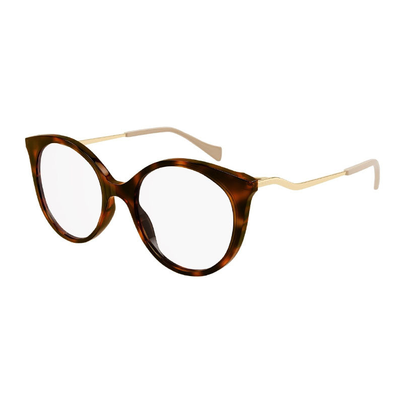 Gucci GG1009O001 Tortoiseshell Round-Frame Eyeglasses — Brown