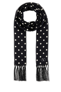 Valentino Garavani Polka-Dot Silk Scarf — Black