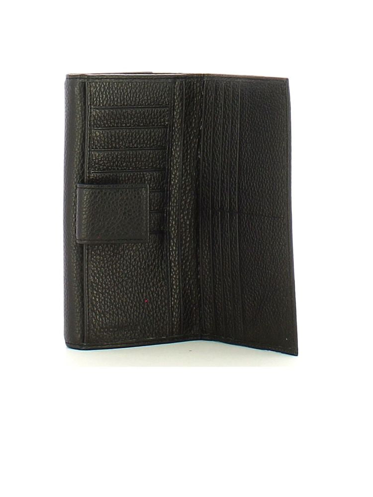 Coccinelle Grained Cowhide Wallet — Black