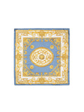 Versace Baroque Silk Scarf — Gray
