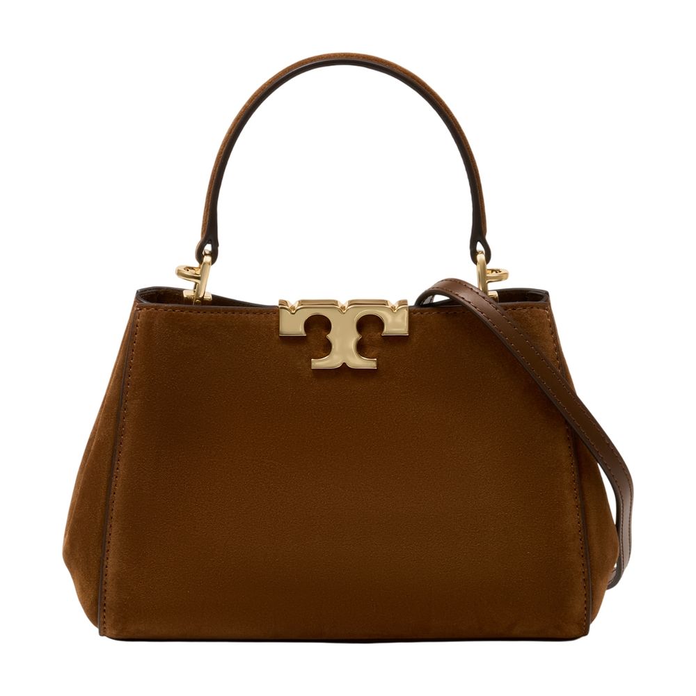 Tory Burch Cowhide Leather Top Handle Bag — Brown