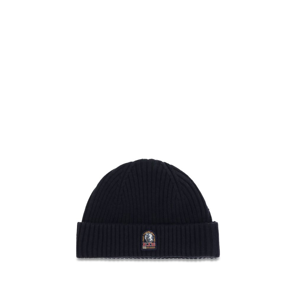Parajumpers PA26WPAHAHA70PAL0316BB Ribbed Merino Wool Beanie — Black