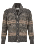 Brunello Cucinelli Nordic Cardigan — Gray
