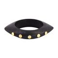 Isabel Marant Gold-Studded Wood Bracelet — Black