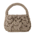 J.W. Anderson Cable-Knit Leather Crossbody Bag — Gray