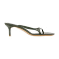Acne Studios Lambskin Leather Thong Heel Sandal — Green