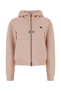 Burberry Cotton-Jersey Hoodie — Pink