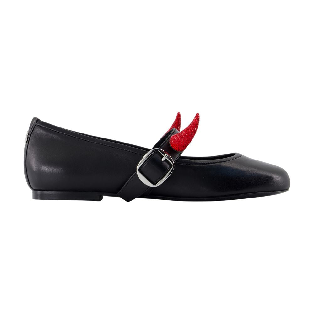 Coperni Disney Collaboration Leather Ballet Flat — Black