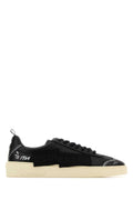 Dsquared2 Mixed-Media Lace-Up Sneaker — Black