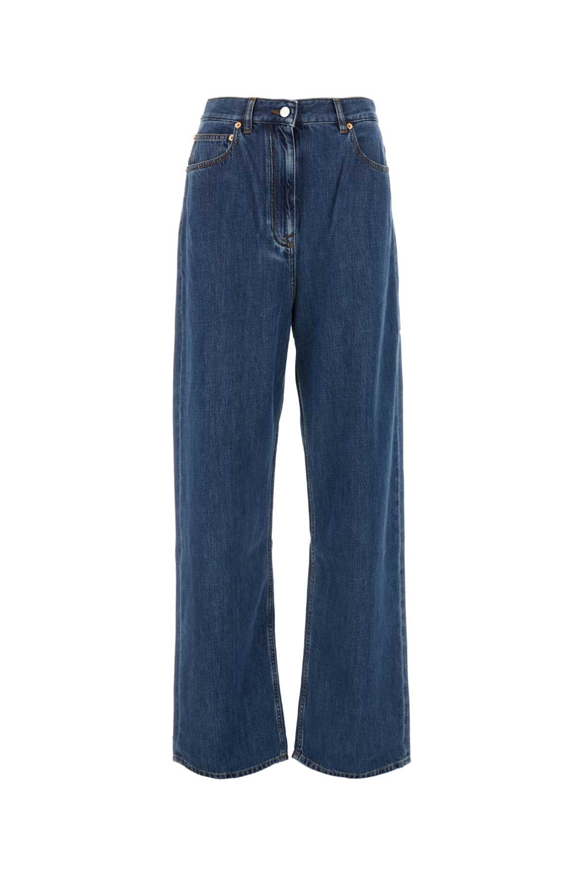 Valentino Garavani Cotton-Lyocell Denim Jeans — Blue