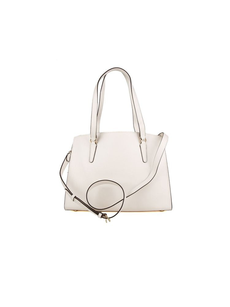 Coach Leather Tote Bag — Ivory