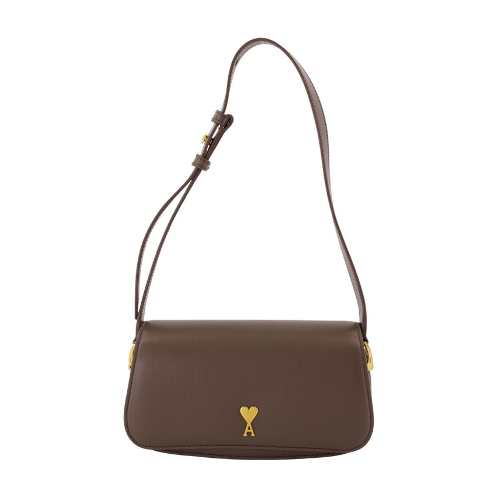 AMI Paris Shoulder Bag — Brown