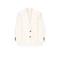 Brunello Cucinelli Virgin Wool Viscose Blazer — White