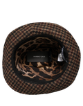 Dolce & Gabbana HAT10000 Checkered Wool Tweed Fedora — Brown