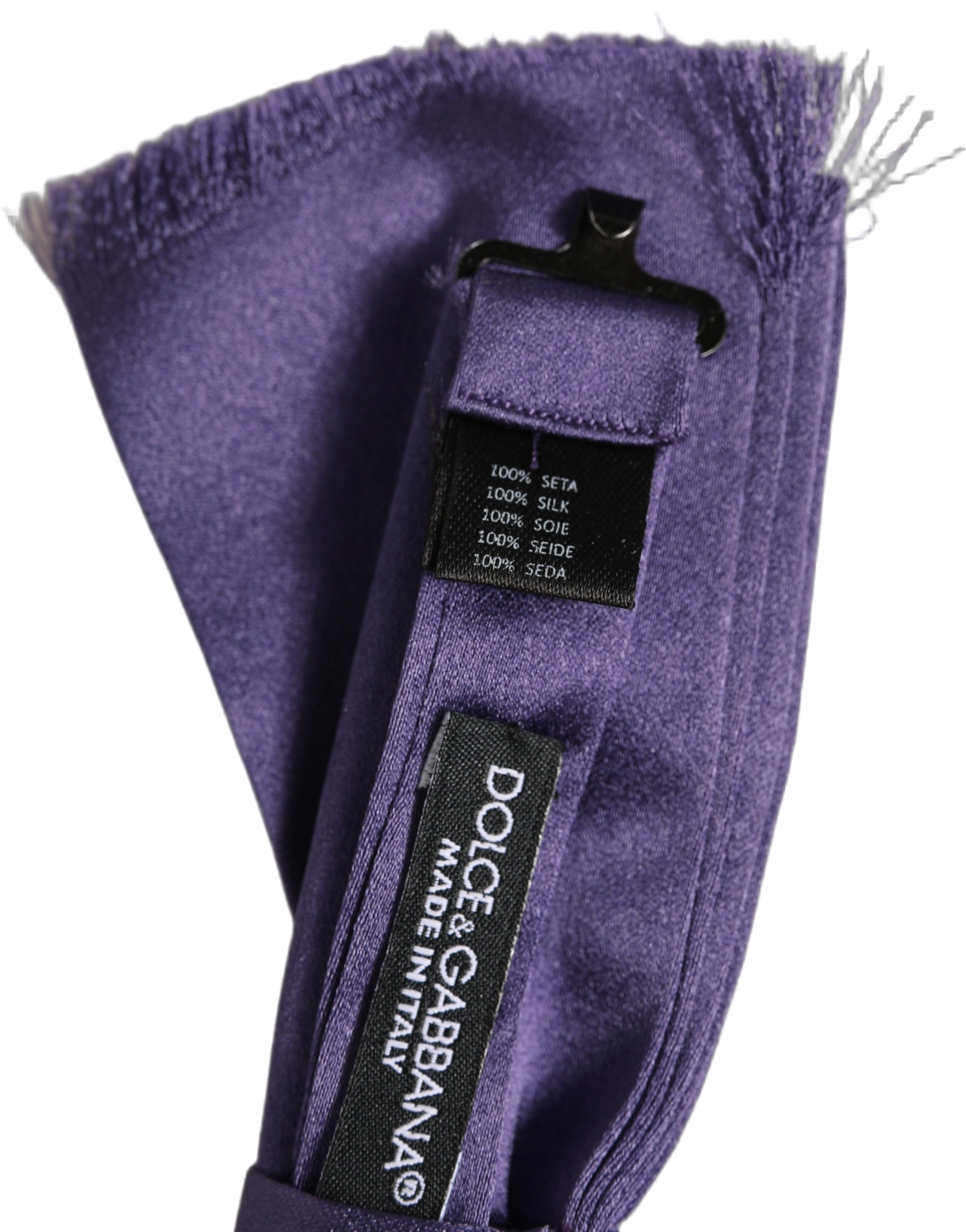 Dolce & Gabbana Silk Pre-Tied Bow Tie — Purple