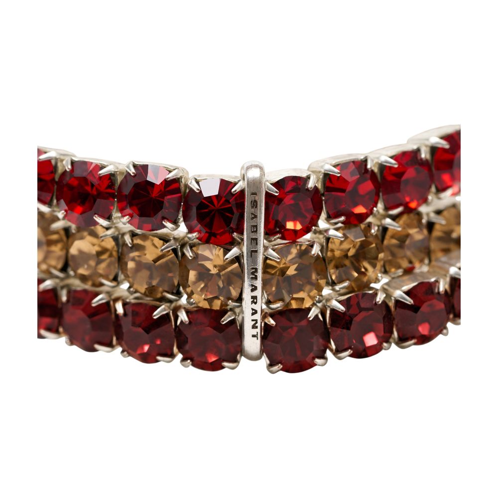 Isabel Marant Crystal Multi-Strand Bracelets — Red