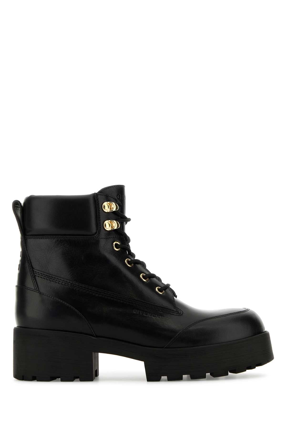Givenchy Chunky Platform Lace-Up Boot — Black
