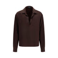 Tom Ford Silk V-Neck Blouse — Brown
