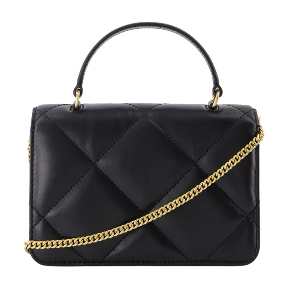 Tory Burch Kira Diamond Top Handle Bag — Black