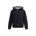 Brunello Cucinelli Cotton-Blend Hoodie — Black