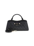 Guess Logo-Monogram Satchel Shoulder Bag — Black
