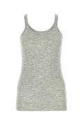Bottega Veneta Wool Ribbed Tank Top — Gray
