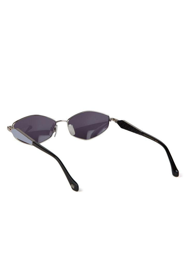Ana Hickmann AH3353 Metal Oval Sunglasses — Silver