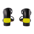 Off-White Neon-Accented Slides — Black