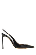 Tom Ford Pointed-Toe Leather Slingback Heel — Black