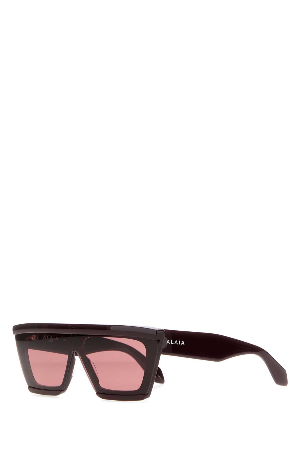 Alaia SUNGLASS Acetate Square-Frame Sunglasses — Black