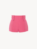 Chloé Structured A-Line Bermuda Shorts — Pink