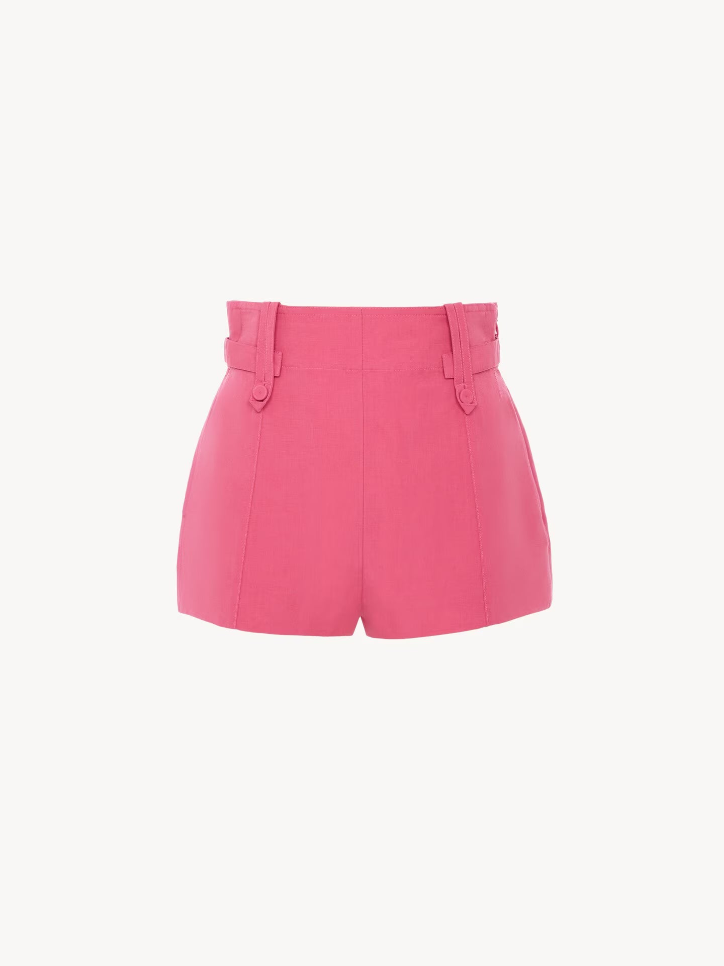 Chloé Structured A-Line Bermuda Shorts — Pink