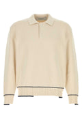 Golden Goose Deluxe Brand Knit Polo Sweater — White